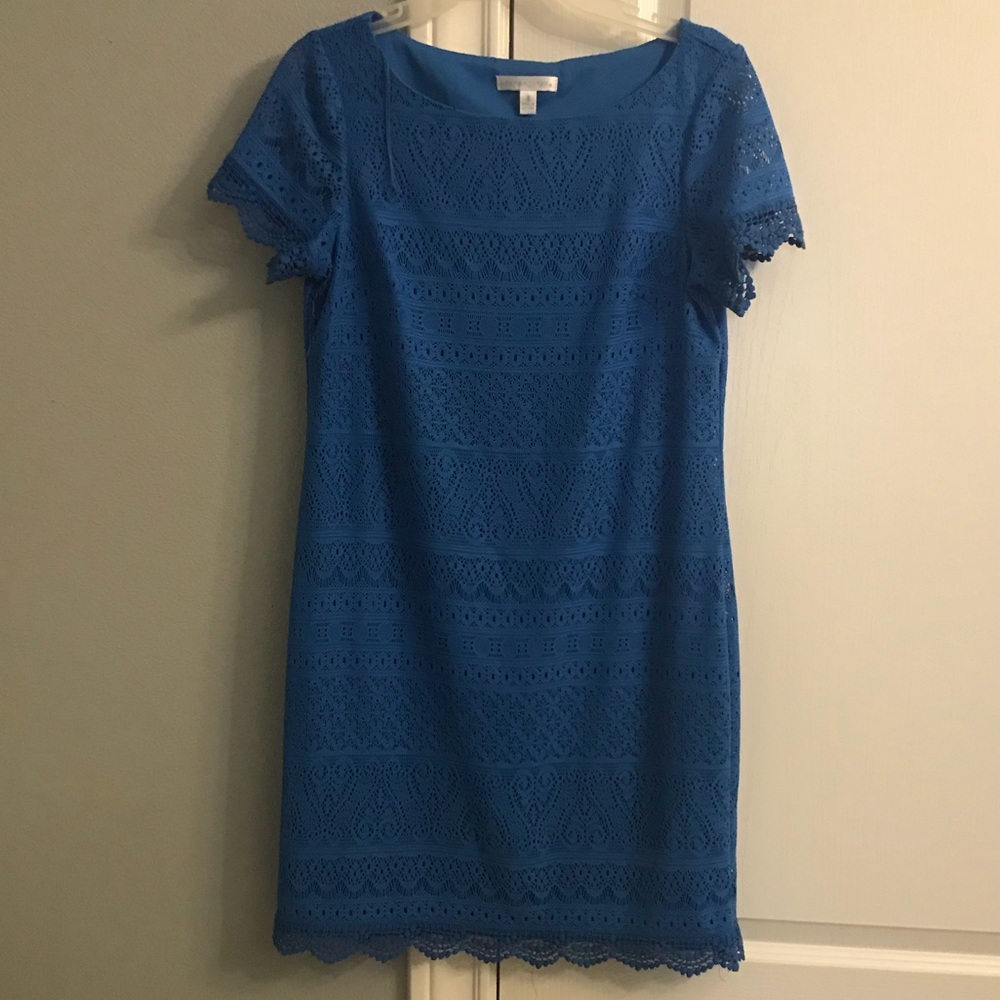 Cute Turquoise blue lace dress